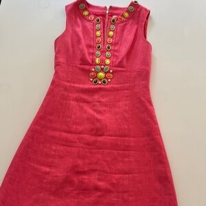 Kate Spade Pink Embellished Mini Dress